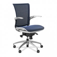 Кресло для персонала C80 сетка синяя/каркас белый