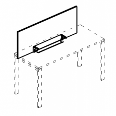 Экран настольный фронтальный для стола A4 160 с кабель-каналом