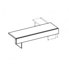 Стол руководителя  для левосторонней сервисной тумбы