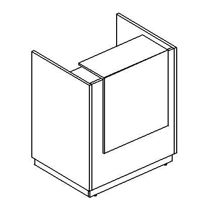 Стойка ресепшн прямая (полка высокая) А4 9832