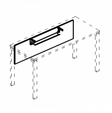 Экран стола 120 с кабель-каналом 105x35x1.8 A4