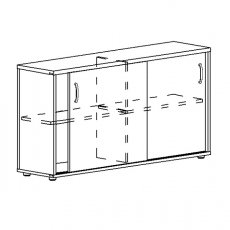 Шкаф-купе низкий для 2-х столов 60 124.4x36.4x75.6 A4