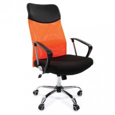 Кресло для руководителя CHAIRMAN 610 сетка оранжевая