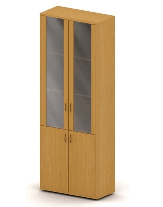 Шкаф комбинированный со стеклом