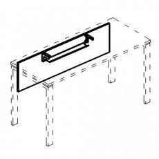 Экран стола A4 140 с кабель-каналом