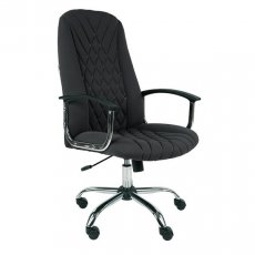 Кресло для руководителя Easy Chair 677 TS серое (ткань/хром/пластик)
