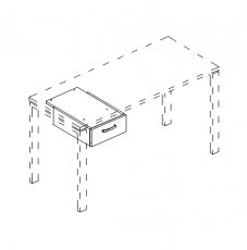 Тумба подвесная 1-ящичная для стола 80 35.3x60.3x15.2 A4