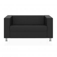 Аполло двухместный диван искусственная кожа чёрная