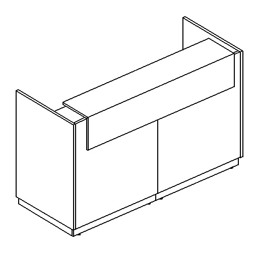 Стойка ресепшн прямая А4 9830-2