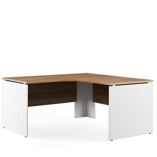 Стол симметричный эргономичный правый 160x160 с боковиной 80 Tess Wood