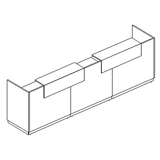 Стойка ресепшн прямая А4 9834-3