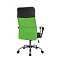 Кресло для персонала Riva 8074 F (подголовник — ткань) сетка зелёная