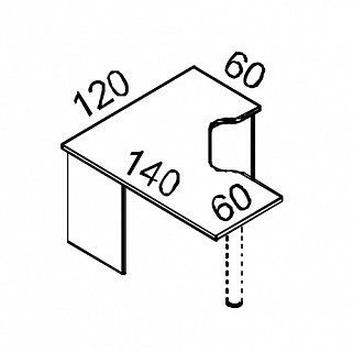 Рабочая станция 140 SX (левая) Next