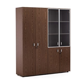 Шкаф комбинированный с гардеробом Exe Орех мароне