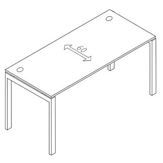 Стол письменный TREND METAL 140x60