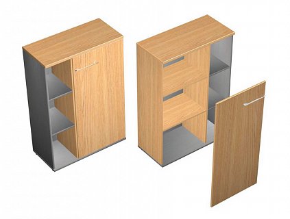 Шкаф комбинированный средний с узкой дверью UP! 66003