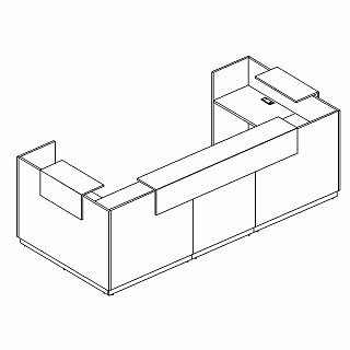 Стойка ресепшн П-образная А4 9882