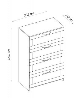 Комод 4 ящика СИРИУС