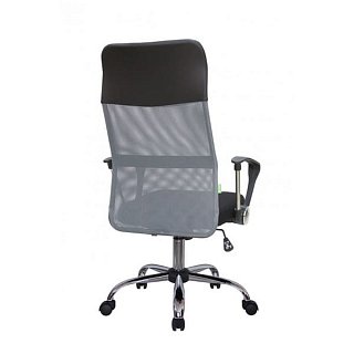 Кресло для персонала Riva 8074 F (подголовник — ткань) сетка серая