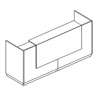 Стойка ресепшн прямая (полка высокая) А4 9836-2
