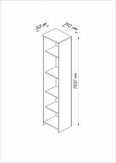 Стеллаж 39x190 СИРИУС