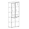 Шкаф для документов со стеклянными дверьми в алюминиевой рамке 78x36.4x193 A4