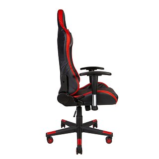 Кресло офисное Lotus EVO черно - красная экокожа/пластиковая крестовина