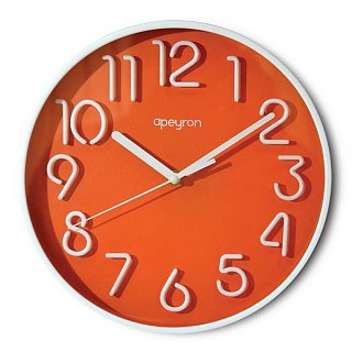 Часы настенные Apeyron PL 9862, пластик,объем.цифры,плавн.xод