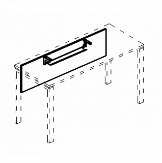 Экран стола 120 с кабель-каналом 105x35x1.8 A4