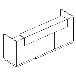 Стойка ресепшн прямая А4 9830-3