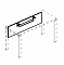 Экран стола 140 с кабель-каналом 125x35x1.8  A4
