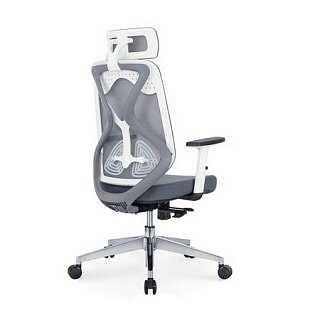Кресло офисное Norden Имидж gray Серая ткань Пластик белый