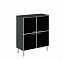 TETTO H.117 black glass doors, top BLACK