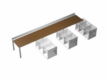 Рабочая станция (3х160) с ProSystem на 3-х опорных тумбах правых (БЕЗ ТУМБ)