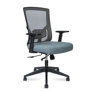 Кресло офисное Гарда LB черный пластик серая сетка серая сидушка