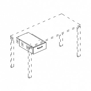 Тумба подвесная 1-ящичная для стола 70 35.3x55.5x15.2 A4