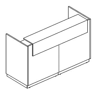 Стойка ресепшн прямая А4 9830-2