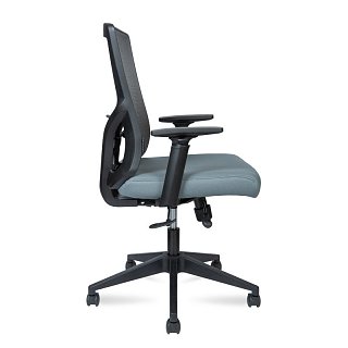 Кресло офисное Гарда LB черный пластик серая сетка серая сидушка