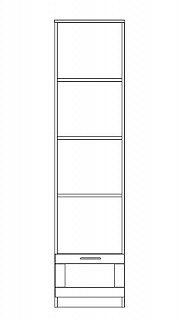 Стеллаж 1 ящик 39x190 СИРИУС