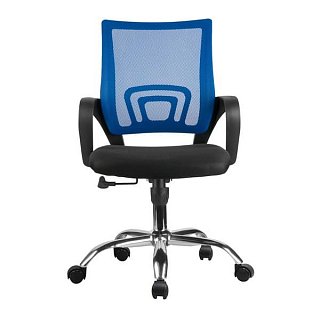 Кресло для персонала Riva 8085 JE сетка синяя