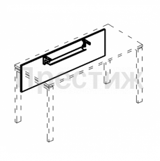 Экран стола 160 с кабель-каналом 145x35x1.8  A4