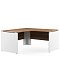 Стол симметричный эргономичный левый 160x160 с боковиной 60 Tess Wood