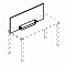 Экран настольный фронтальный для стола A4 140 с кабель-каналом