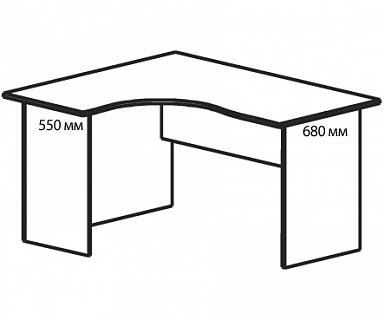 Стол эргономичный В-824 левый Авантаж