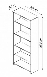 Стеллаж 78x190 СИРИУС