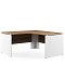 Стол асимметричный эргономичный правый 160x140  с боковиной 80 Tess Wood