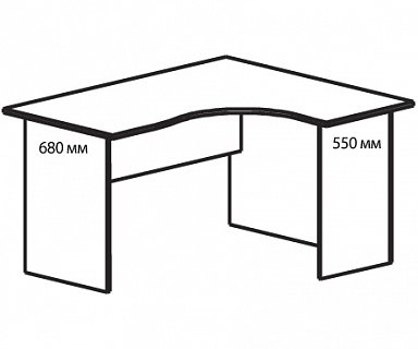 Стол эргономичный В-824 правый Авантаж