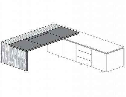 Стол руководителя для опорной тумбы слева/права 200х95 AR.TU