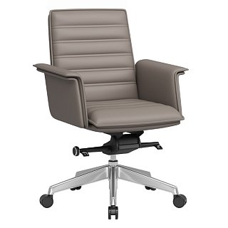 Кресло для руководителя RIVA (низкая спинка)  натуральная кожа бежевая
