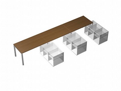Рабочая станция (3х160) на 3-х опорных тумбах правых (БЕЗ ТУМБ)